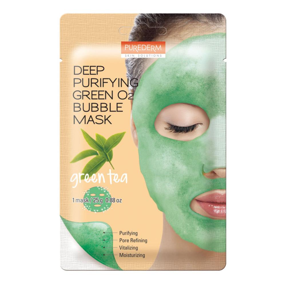 Purederm Deep Purifying Green Bubble Mask, 1 Pezzo