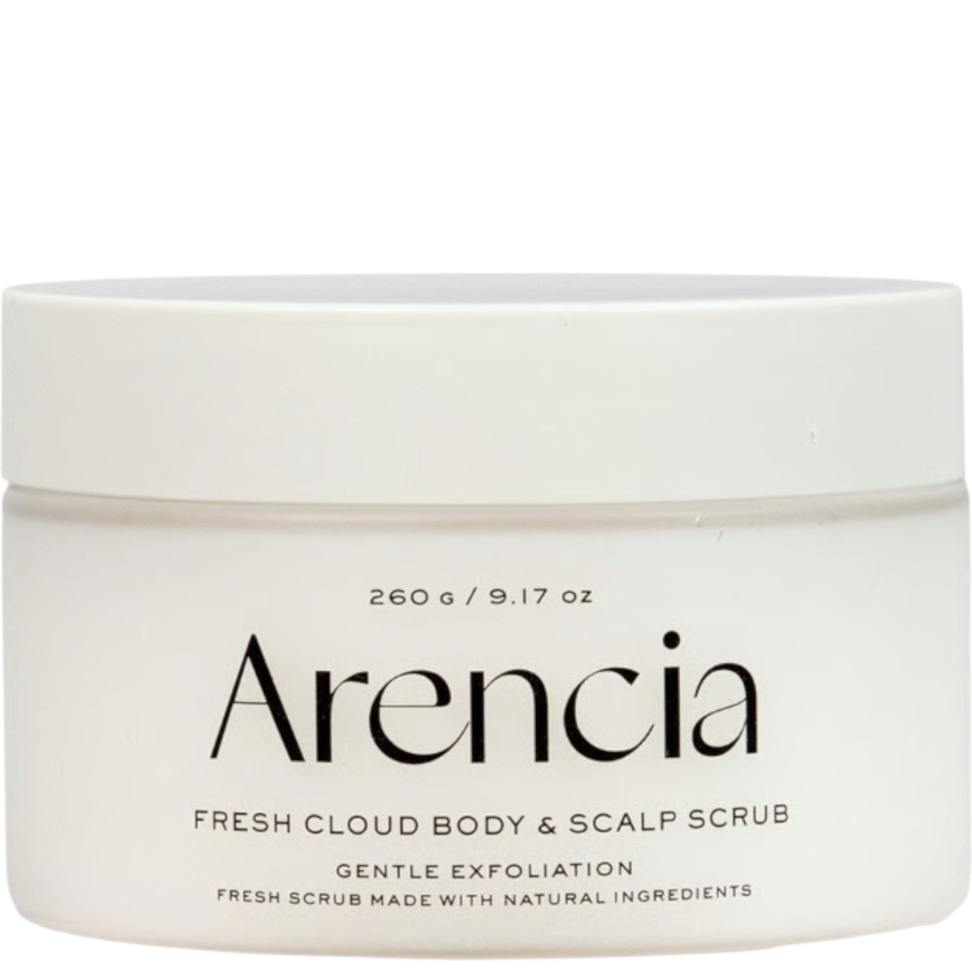 ARENCIA Fresh Cloud Esfoliante Corpo e Cuoio Capelluto – Tè Bianco & Neroli 260 g Peeling