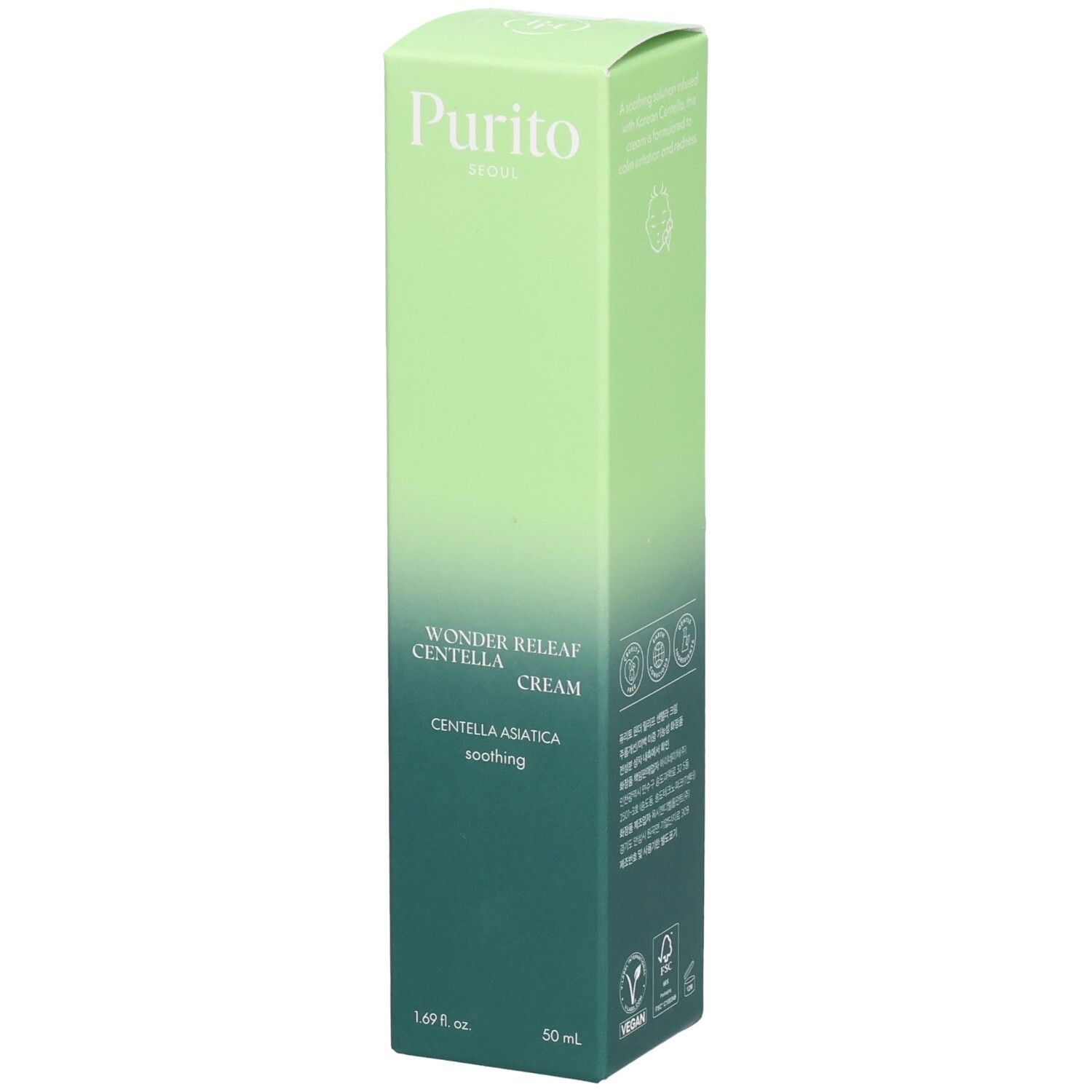 PURITO Wonder Releaf Centella Face Cream – lenitiva e rinforzante 50 ml Crema