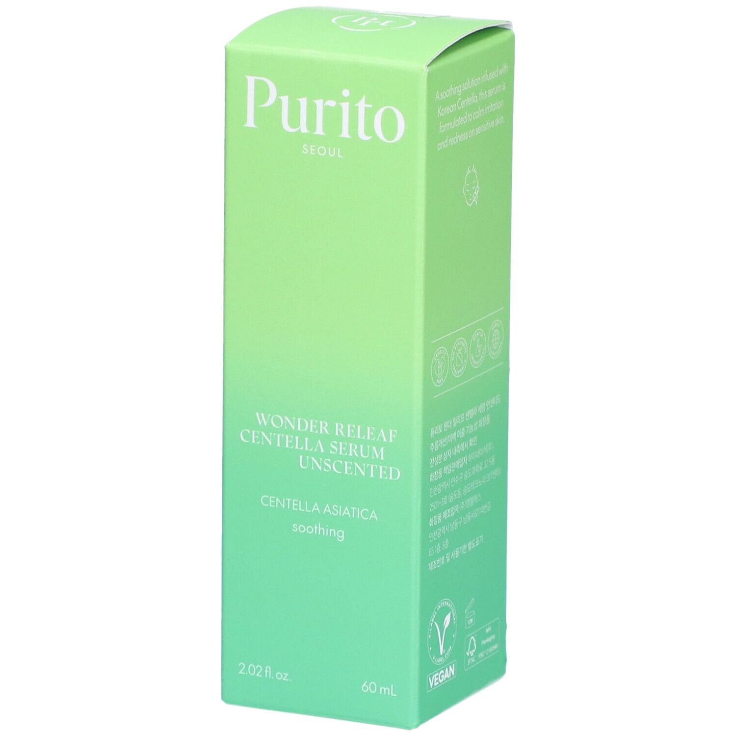 PURITO Centella Unscented Cream – Crema viso lenitiva senza profumo alla 60 ml Siero