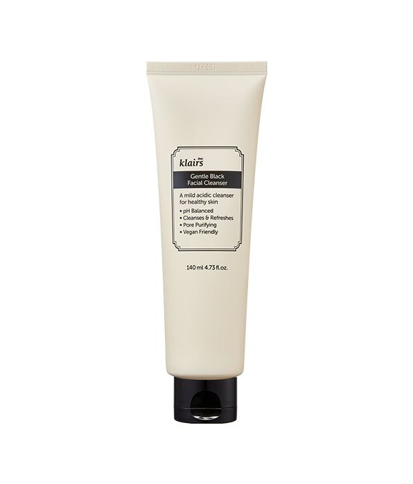 Dear Klairs Gentle Black Facial Cleanser – Gel detergente delicato per pelli sensibili 140 ml