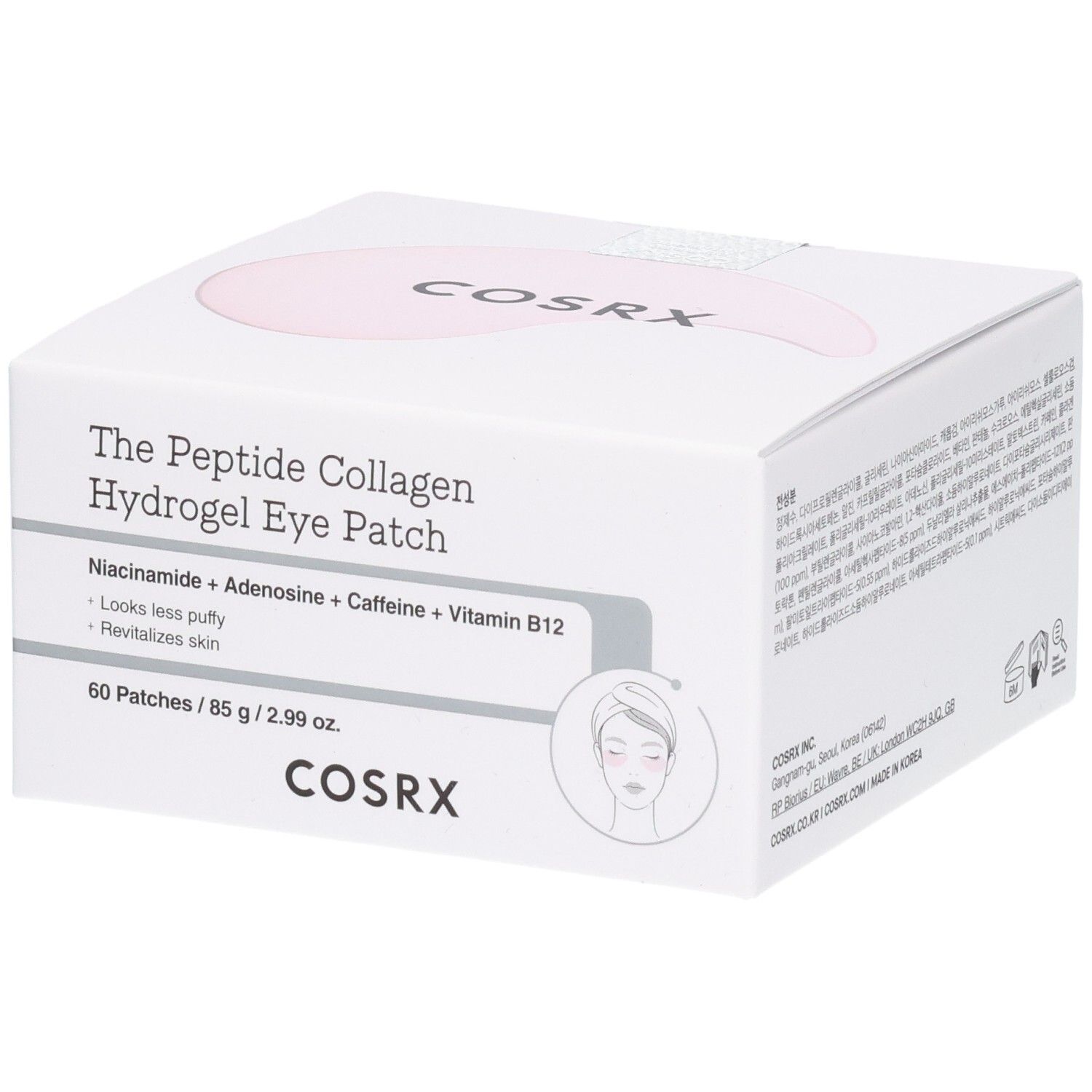 COSRX Eye Pads Idrogel di collagene anti-età al peptide rosa 85 g Cerotto