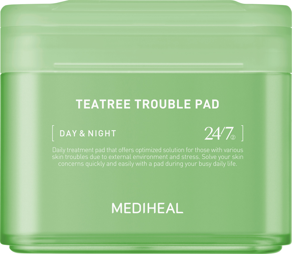 MEDIHEAL Tea Tree Trouble Pad – Dischetti tonificanti lenitivi per pelli impure e sensibili 100 pz Box