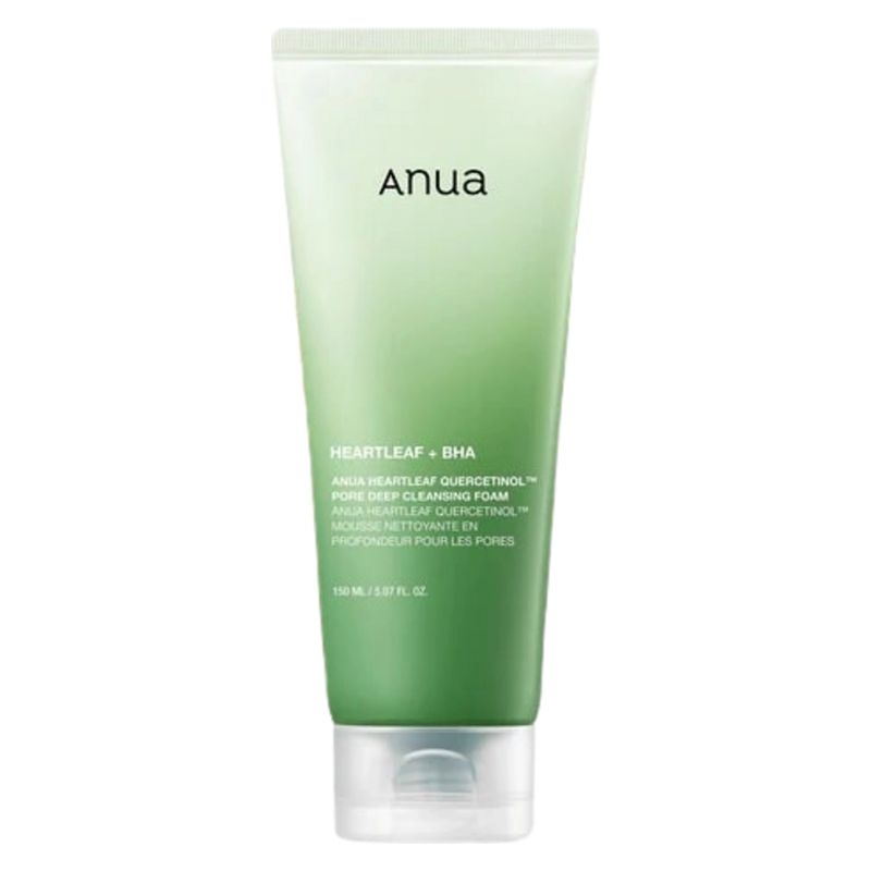 Anua Heartleaf + Bha Schiuma Detergente Purificante E Esfoliante Per Pelle Grassa E Mista 150ml