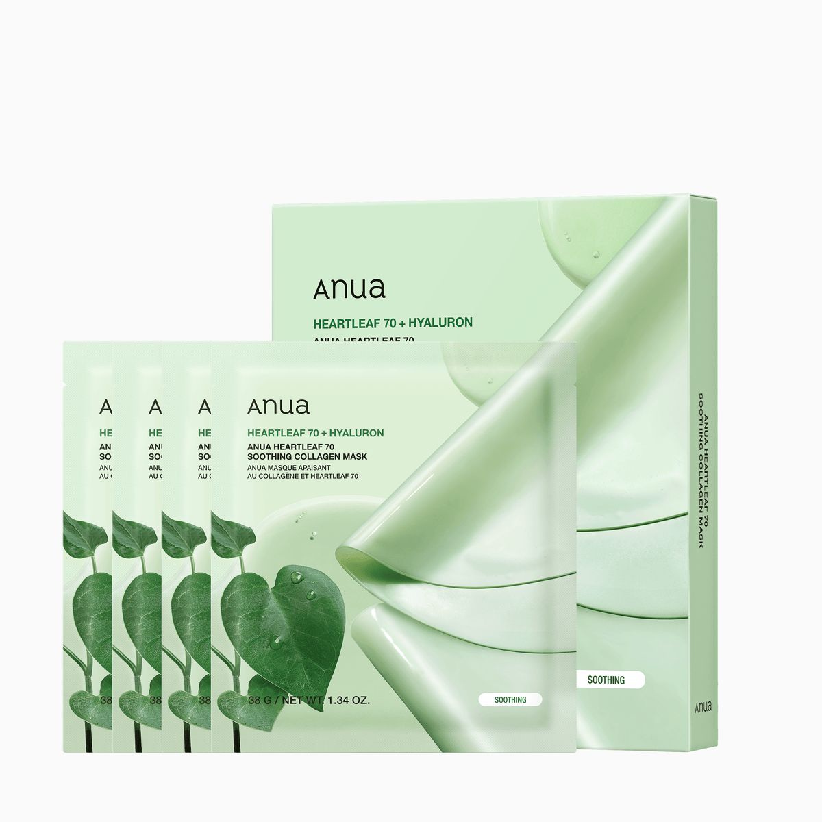 Anua Heartleaf 70 Soothing Collagen Mask 38 g Maschera viso