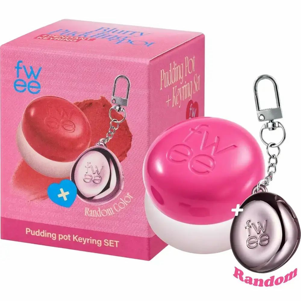 FWEE Lip & Cheek Blurry Pudding Pot PK04 Crush – Rossetto e fard 2 in 1 con portachiavi 5 g