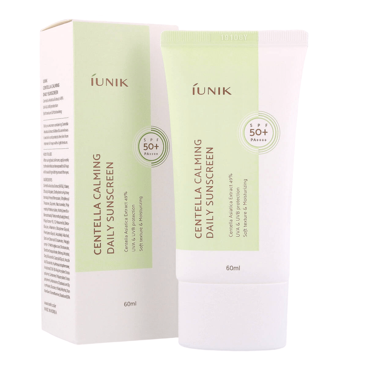 iUNIK Centella Calming Daily Sunscreen – protezione solare lenitiva e idratante 0,06 l Crema giorno