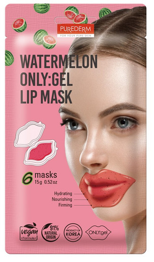 Purederm - Maschera Labbra In Gel Idratanti Nutrienti E Rassodanti Al Frutto Della Passione Confezione 6 Pezz