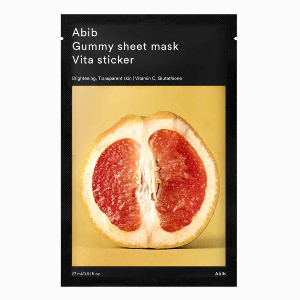 ABIB Gummy Sheet Mask Vita Sticker – Maschera viso dall'effetto illuminante 27 ml