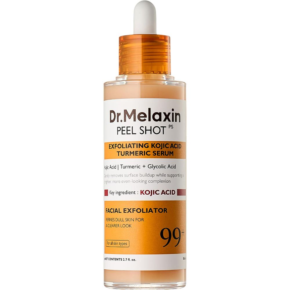 Siero esfoliante Peel Shot a base di acido kojico e curcuma Dr. Melaxin 80 ml