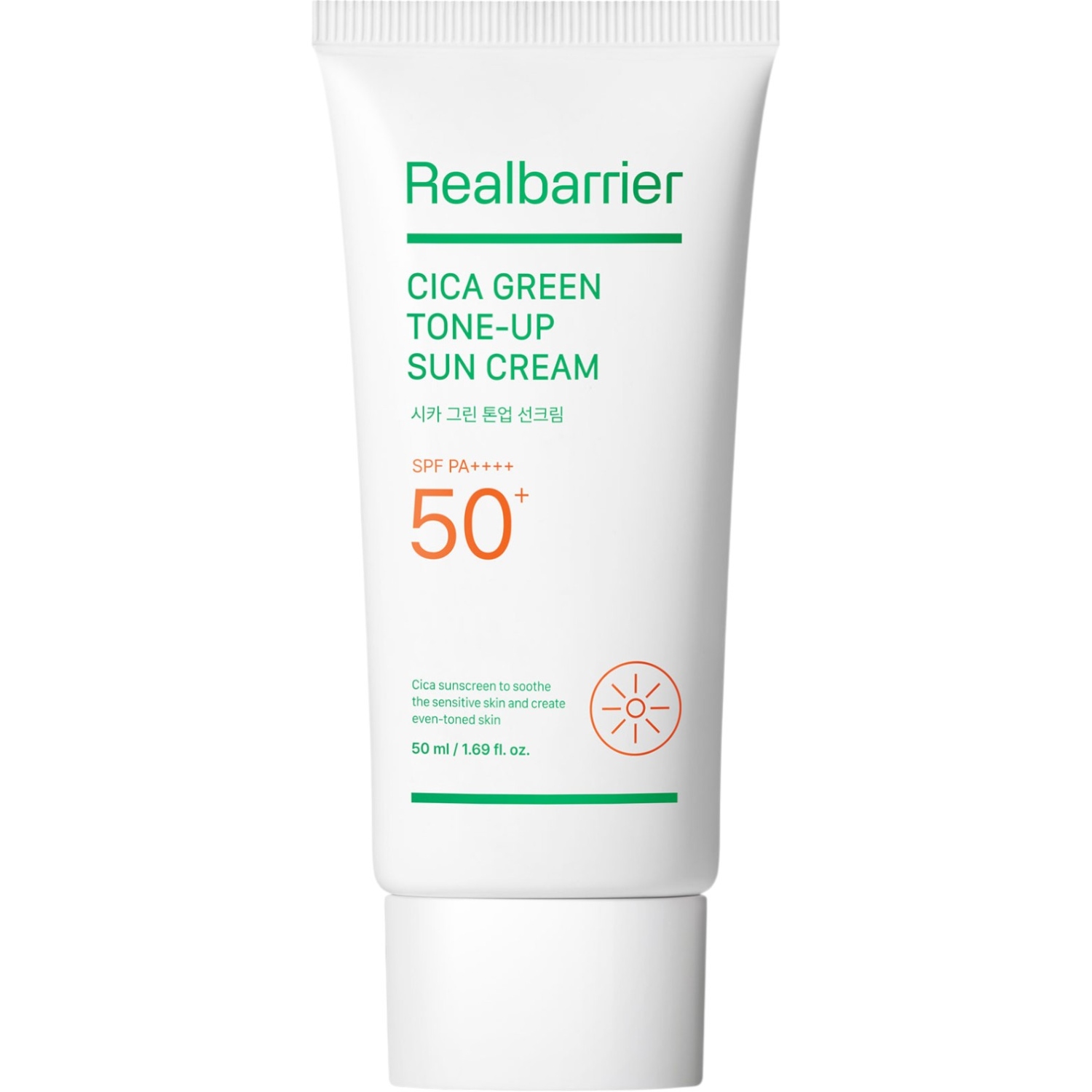 REAL BARRIER Cica Green Tone Up Sunscreen LSF 50+ PA++++ 1 pz Crema solare