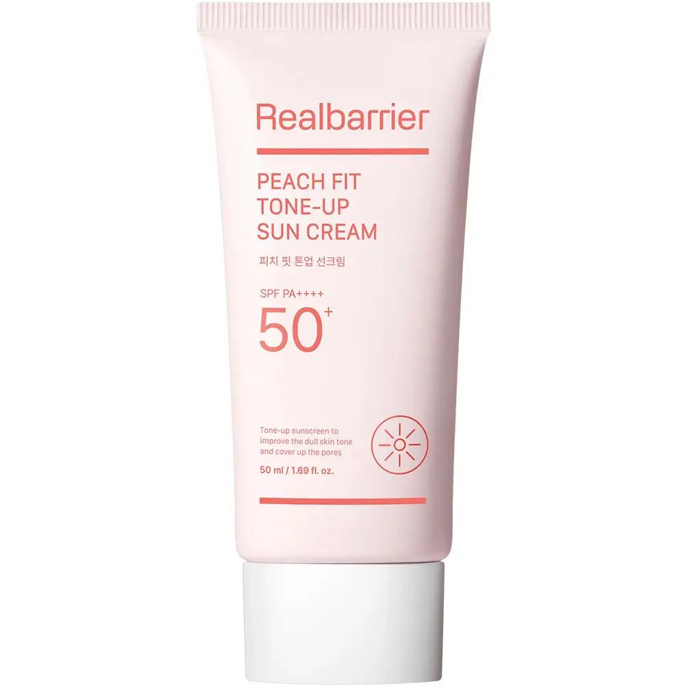 REAL BARRIER Peach Fit Tone Up Sunscreen LSF 50+ PA++++ 50 ml Crema solare
