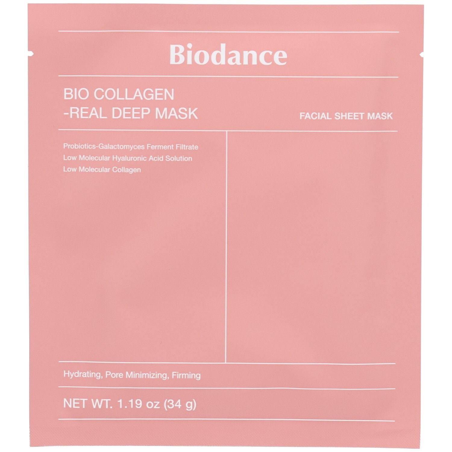BIODANCE Bio Collagen Real Deep Mask (1 pezzo) 34 g Maschera viso