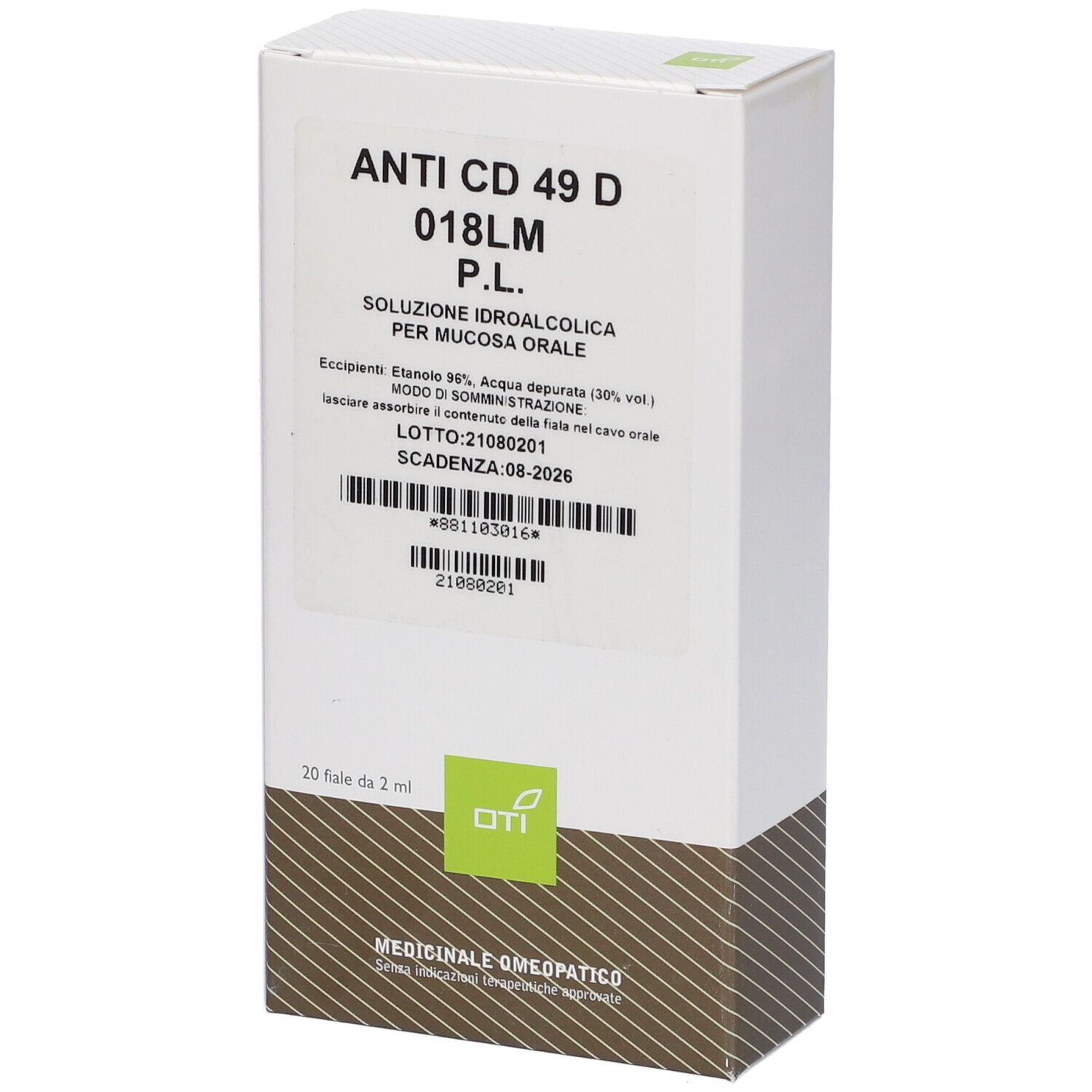 Anti CD 49 18 LM OTI Fiale 20 x 2 ml Rimedio Omeopatico Iniettabile