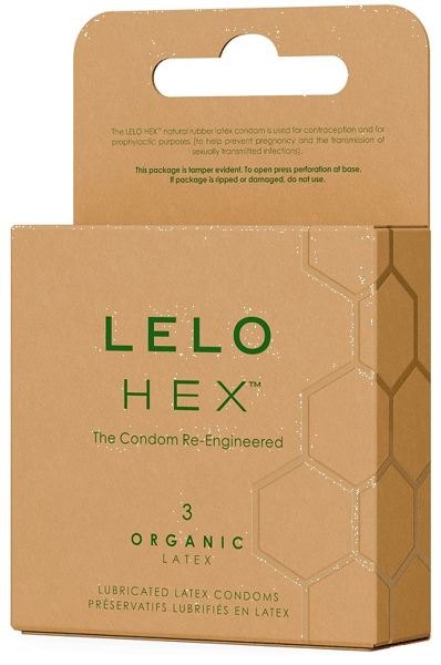 Lelo Hex Organic Preservativi in Lattice Biologico 3 Pezzi