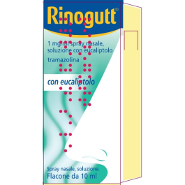 Rinogutt Spray Nasale Decongestionante 10 ml Eucalipto Agisce Sulla Mucosa Nasale
