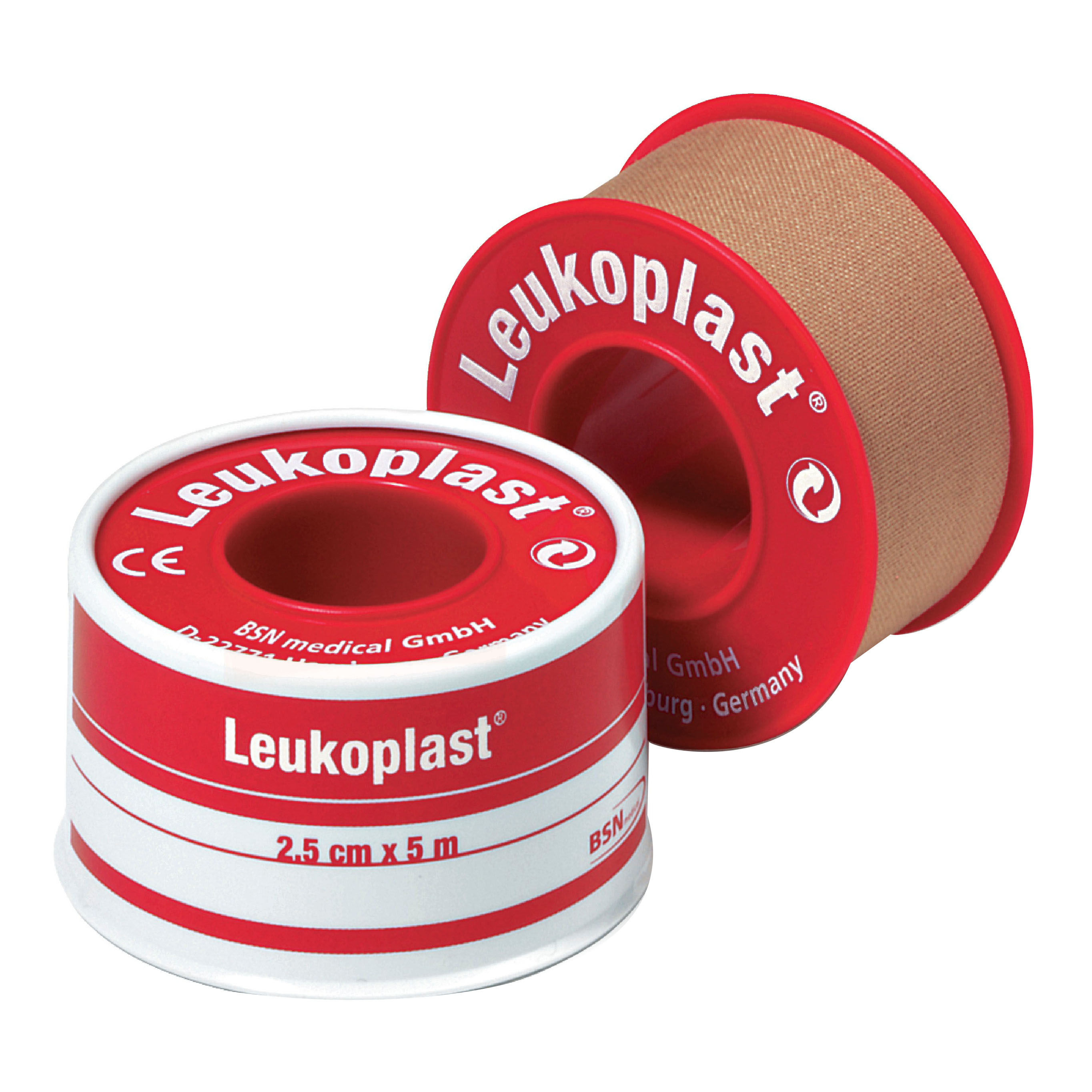 Cerotto chirurgico per fissaggio medicazioni in rocchetto leukoplast supporto viscosa color pelle massa adesiva caucciu' ossido di zinco 2,5x500cm