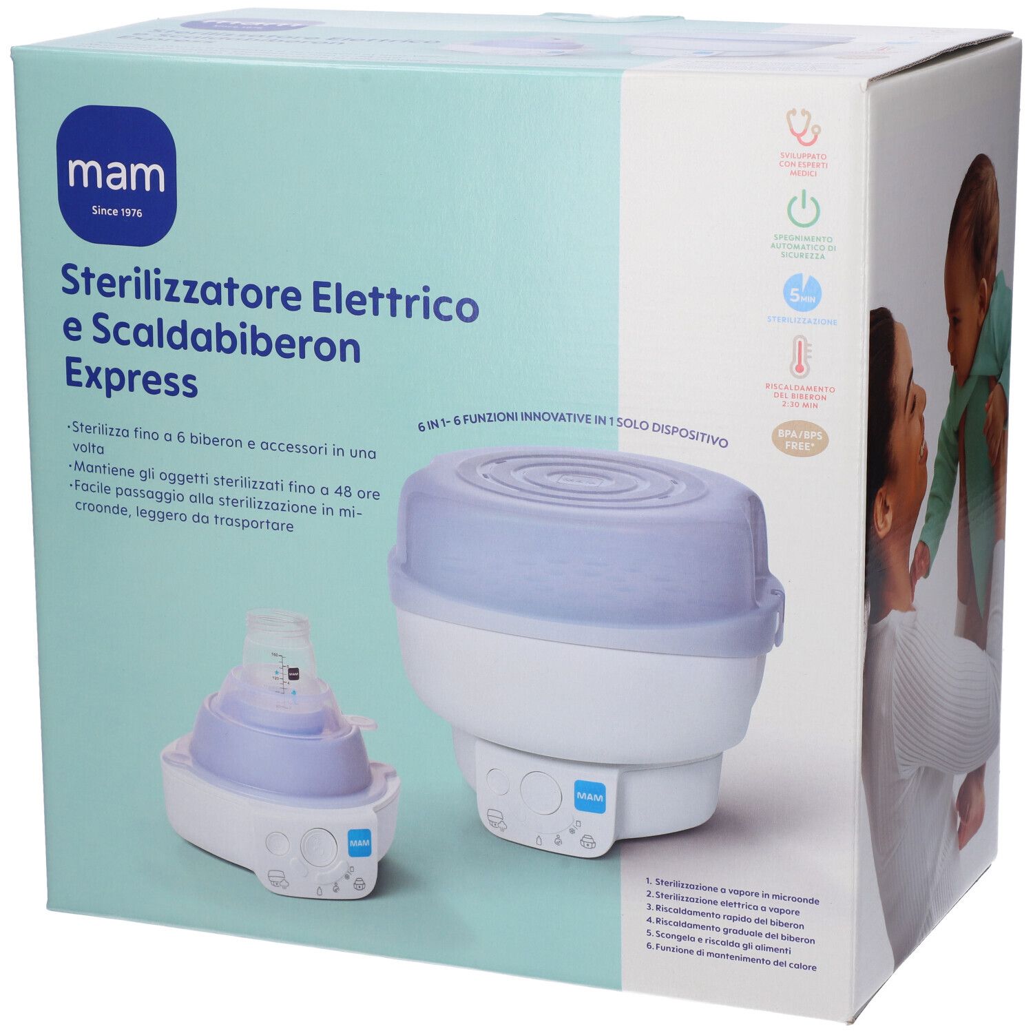 MAM Sterilizzatore Elettrico & Scalda Biberon 6 in 1 pz Apparecchi — confronto prezzi