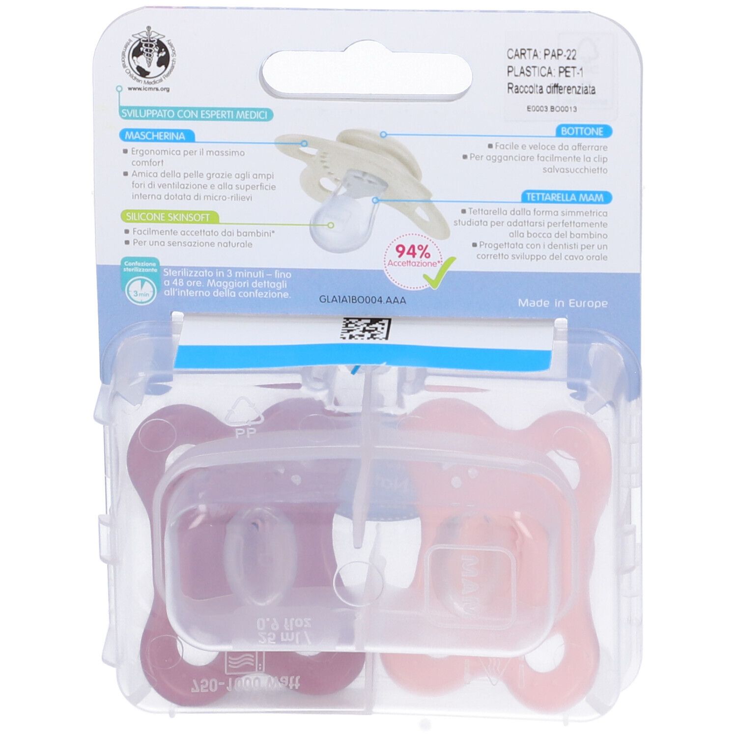 MAM Original Succhietto 2-6 mesi Femmina 1 pz Succhietti — confronto prezzi