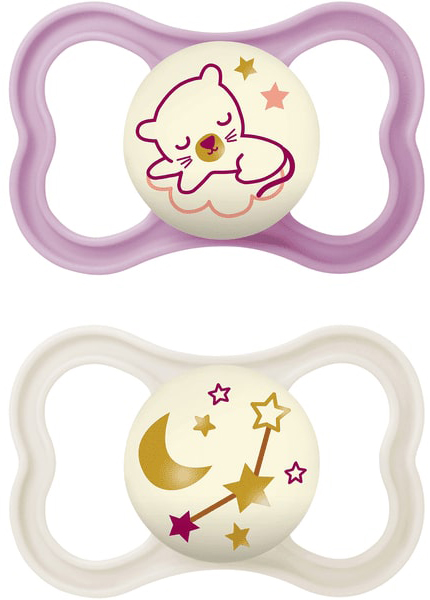 Mam Air Night Succhietti In Silicone 16mesi+ 2 Pezzi