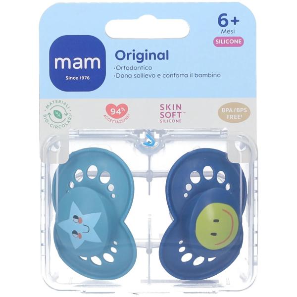 Mam Succhietto Original 6+ Mesi Silicone 2 Pezzi