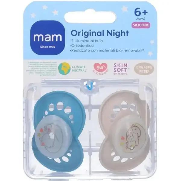 Mam Succhietto Original Night Silicone 6+ Mesi 2 Pezzi