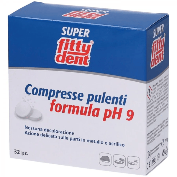 Fittydent Comprex Compresse Effervescenti Pulizia Protesi Dentiera 32 Compresse