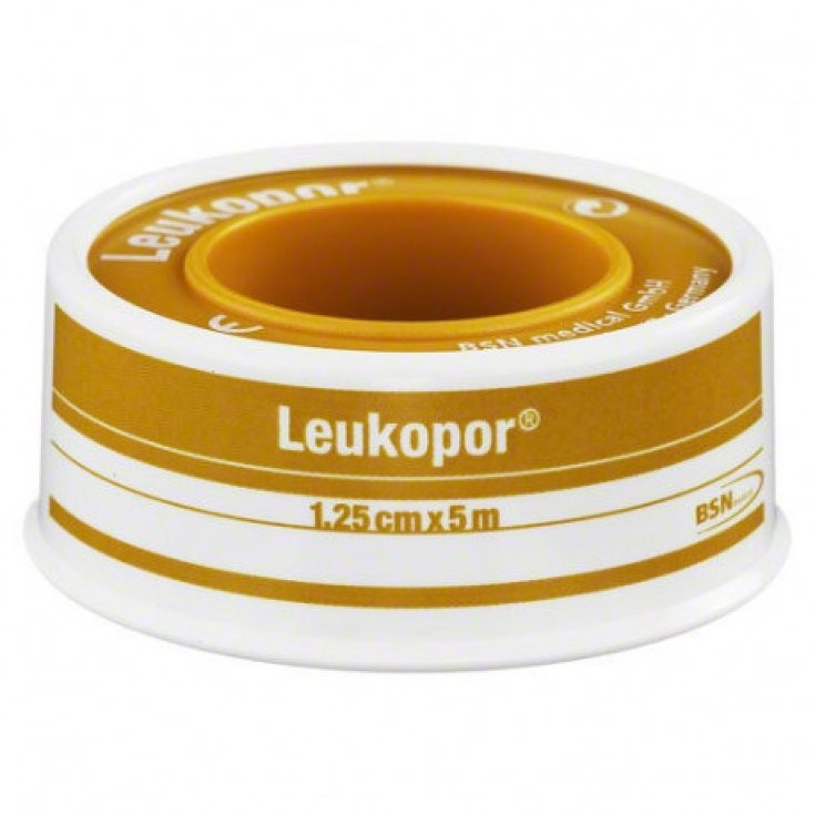 Leukoplast Leukopor Cerotto su rocchetto adesivo per pelle sensibile 1,25cm x 5m, 1 pezzo