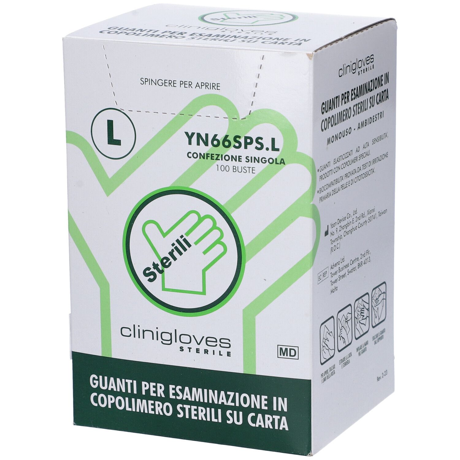Farmacare Guanti Esplorazione Sterili Grandi 100 Pezzi