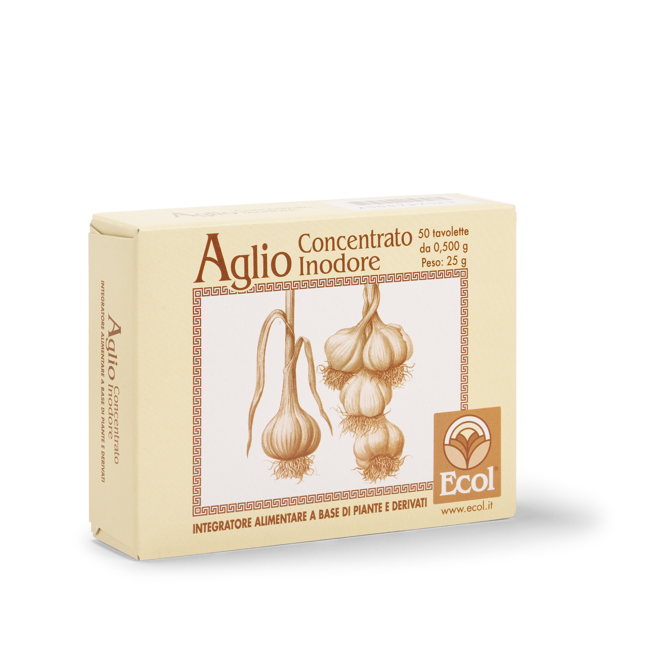 ECOL Aglio Conc. Inodore per il benessere dell'organismo 50 Tavolette