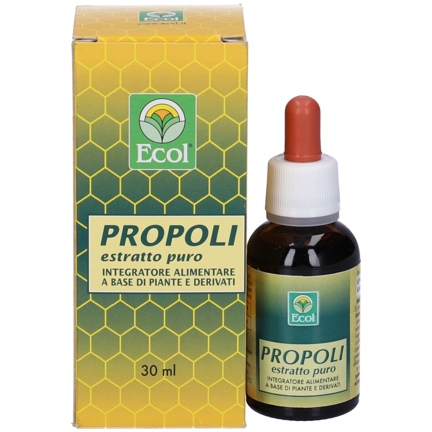 Propoli - ECOL - 30 ml - Integratore alimentare naturale con propoli, sostanza che sostiene il sistema immunitario