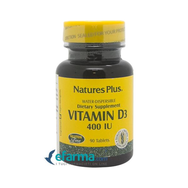 Nature's Plus Vitamina D 400 UI Idrosolubili Integratore 90 Tavolette