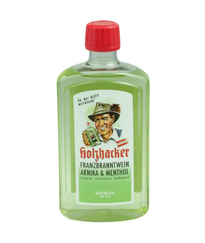 Holzhacker Franzbranntwein Soluzione con Arnica e Mentolo Muscoli Articolazioni 500ml