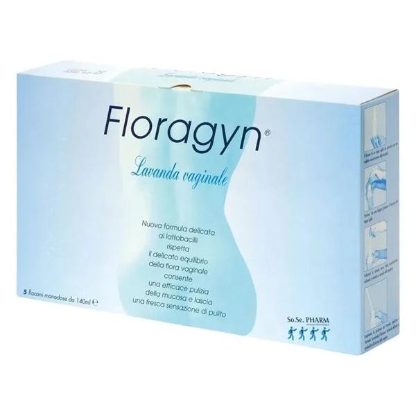 Floragyn Lavanda Vaginale a Base di Lattobacilli Ripristino Flora 5 Lavande da 140ml