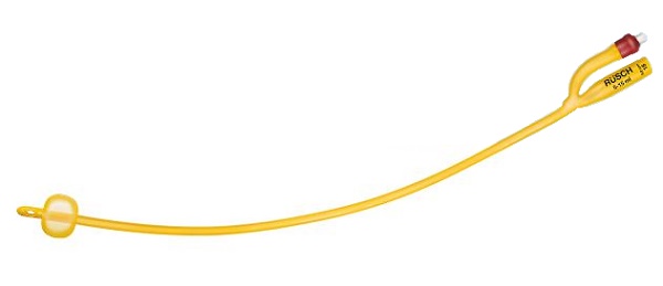 Catetere foley a media permanenza rusch gold plus a 2 vie in silkolatex lattice-silicone per adulto ch22 lunghezza 40 cm punta cilindrica a 2 fori palloncino 30-50 ml 1 pezzo