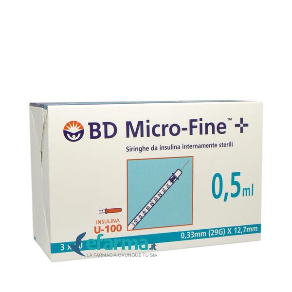 BD Siringa Per Insulina 0,5 ml 29g 12,7 mm 30 pezzi