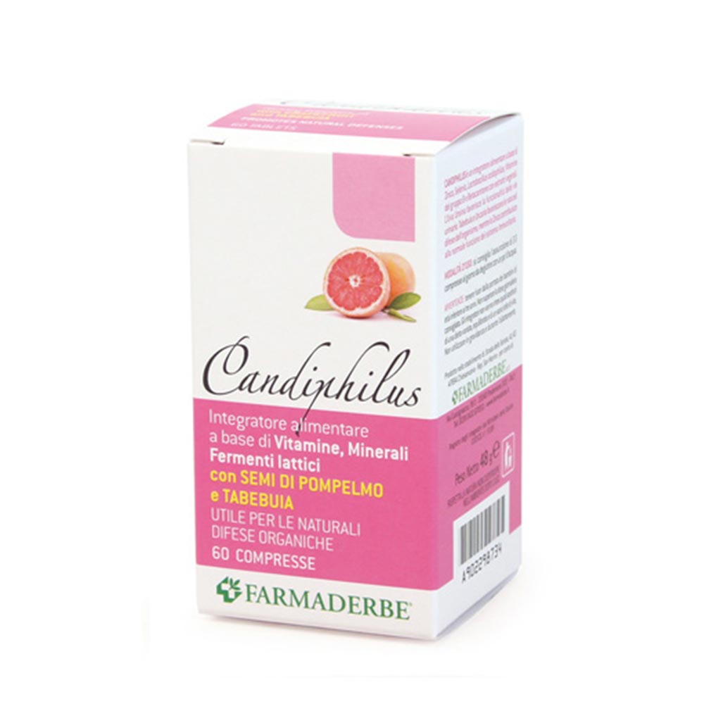 Farmaderbe Candiphilus Integratore Alimentare, 60 Compresse