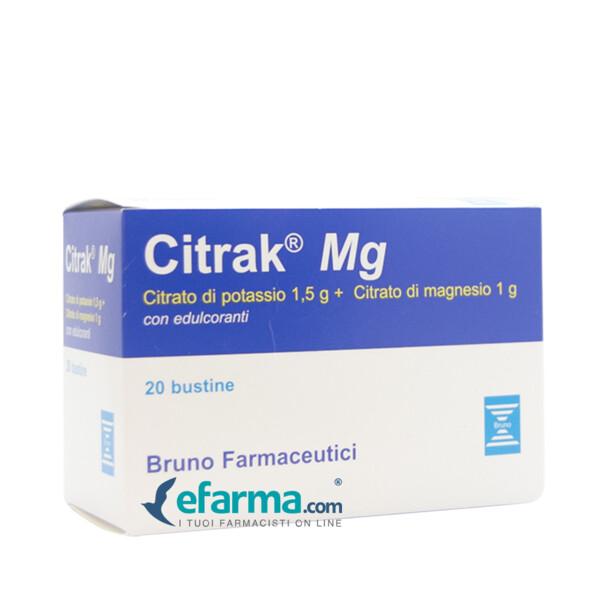 Citrak MG Integratore di Magnesio e Potassio 20 Bustine
