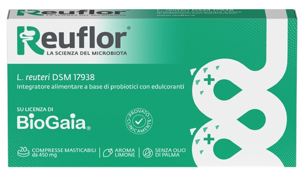 Reuflor 20 compresse masticabili aroma limone