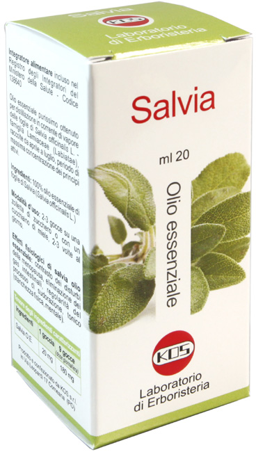 Kos Salvia Olio Essenziale Contrasto Disturbi Menopausa e Tonico, 20ml