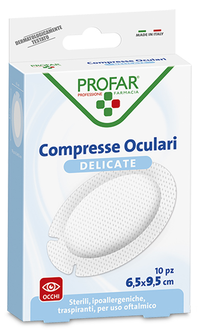 PROFAR® Compresse Oculari Delicate 6,5 x 9,5 cm 1 pz Cerotto