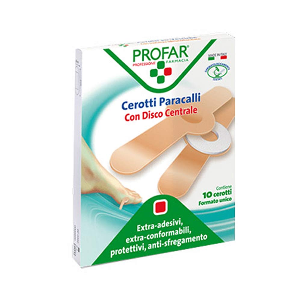 Profar Cerotto Paracallo con Disco Centrale Misura 7 x 1,2 cm, 10 Pezzi