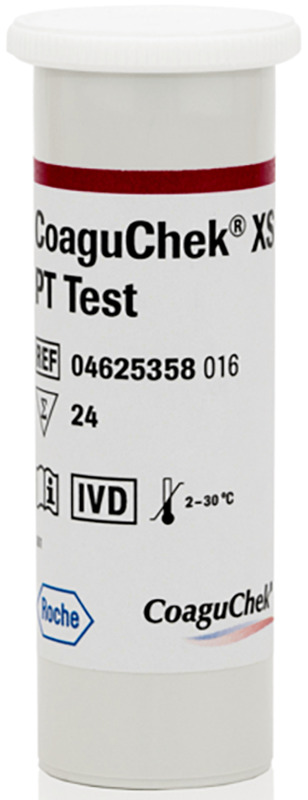 Strisce reattive per dispositivo autodiagnostico coaguchek xs pt test 24 pezzi