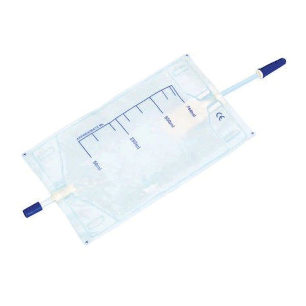 Sacca per urina da gamba in pvc con tubo di scarico lunghezza 35cm per collegamento al polpaccio capacita' 750ml completo di valvola antireflusso conf — confronto prezzi