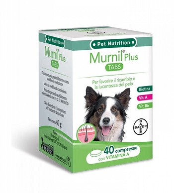 Bayer Pet Murnil Plus Tabs Integratore Ricambio Pelo Cane 40 Compresse