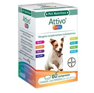 Attivo - Tabs Mangime Complementare Cani Confezione 60 Compresse — confronto prezzi
