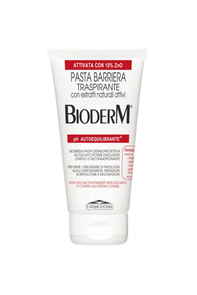 Bioderm Pasta Barriera Traspirante Con ZnO Emolliente Protettiva 150 ml