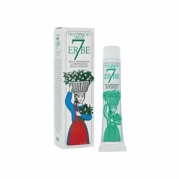 Linea Delle 7 Erbe Dentifricio Erbe Naturali 50ml Protegge le Gengive dalla Placca e Rinforza lo Smalto Dentale