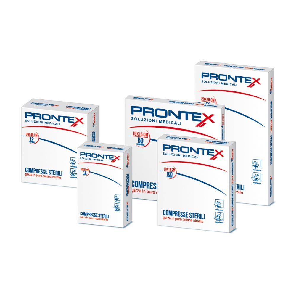 PronteX Garze Sterili in Cotone 10 x 10 cm 100 Pezzi