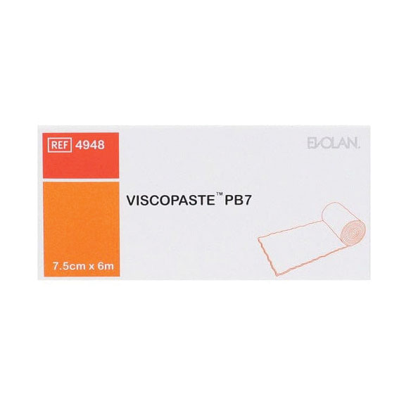 Benda all'ossido di zinco per il trattamento delle ulcere varicose di tipo secco e delle dermatiti croniche viscopaste pb7 600x7,5cm